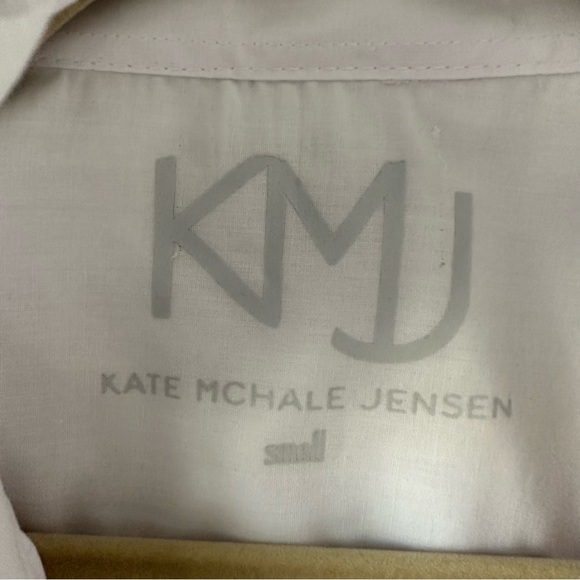 KMJ Bontina Tux White Ruffle Button Down Shirt SZ S - Picture 4 of 5